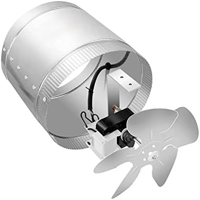 ıPower GLFANXBOOSTER6X2V1 6 İnç 240 CFM Booster Fan Inline Kanal Havalandırma Blower için Emme 5.5 ' Topraklı Güç Kablosu ve