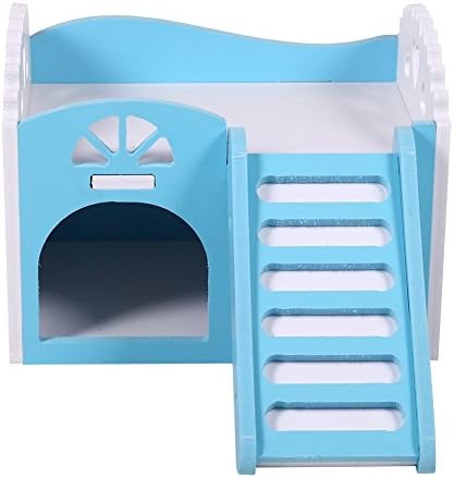 Pet Hamster Sıçan Kobay Küçük Hayvan Kale Uyku Evi Yuva Egzersiz Oyuncak Merdiven Tasarımı ile 2 Katmanlar 3 Renkler
