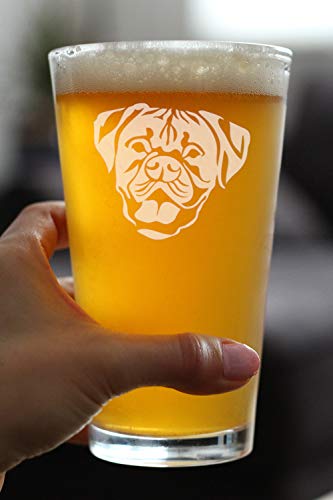 Doğal Kulaklı Boksör-Bira Bardağı-Eğlenceli Benzersiz Boksör Temalı Köpek Hediyeleri ve Kadınlar ve Erkekler için Parti Dekoru-16