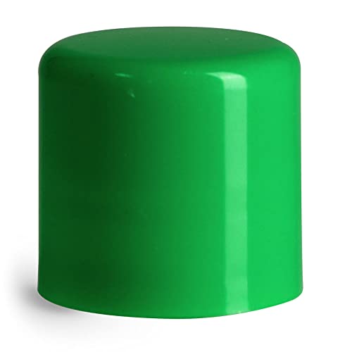 dudak Balsamı Tüpleri için 14 mm Yeşil Pürüzsüz Polipropilen Sürtünme Fit Kapakları