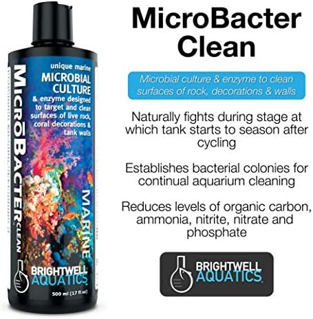 Brightwell Aquatics MicroBacter Temiz Su Şartlandırıcısı Deniz Akvaryumu Tanklarının Yüzeylerini Hedeflemek ve Temizlemek için
