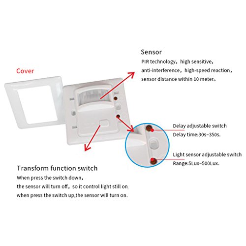 B Blesiya Ayarlanabilir Tavan PIR Kızılötesi Vücut Hareket Sensörü Lamba ışıkları Anahtarı DC 12 V 10A Düşük Güç Kullanılan