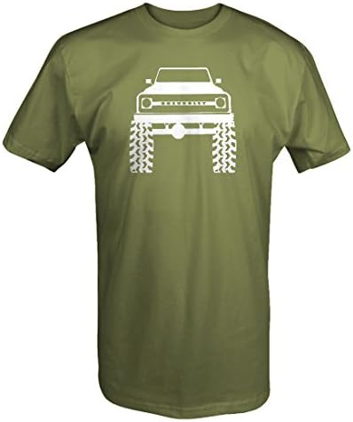 67-72 Kamyon Gömlek Blazer Kaldırdı Çamur Lastikleri Kamyon T Gömlek-Büyük Askeri Yeşil