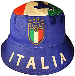 Superdave Superstore Italia İtalya FIGC Logo 4 Yıldız Yetişkinler Kova ŞAPKA Kap Boyutu: 59 cm Veya 7 3/8 Yeni