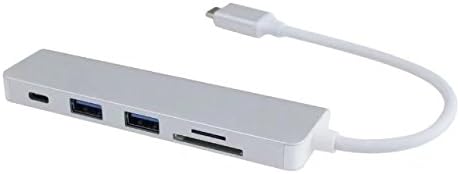 TechCode USB C Hub / Adaptör, C Tipi 5-in-1 USB-C Hub, PD Güç Dağıtımı için USB 3.0 Bağlantı Noktaları ve SD Kart Okuyucu TF