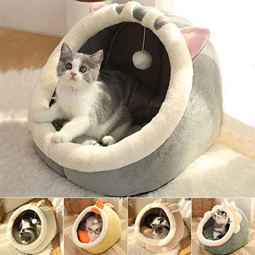 Kedi Evi Kedi Yatak Sıcak Pet Sepeti Rahat Yavru Şezlong Yastık Kedi Evi Çadır Yıkanabilir Mağara Kediler İçin Çok Yumuşak