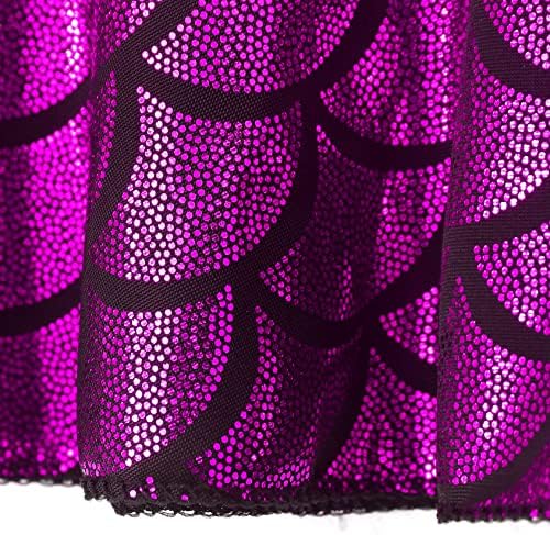 Yıhuımın Womens Parlak Mermaid Balık Pulu Pilili Mini Etek Gece Kulübü Parti Rave Skorts Clubwear