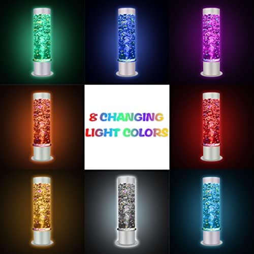 SUMGREEN 2ft Duyusal LED Kabarcık Tüp Zemin Lambası / Renkli Boncuklar, Uzaktan Kumanda ile 8 Değişen ışık Rengi, Su Kulesi