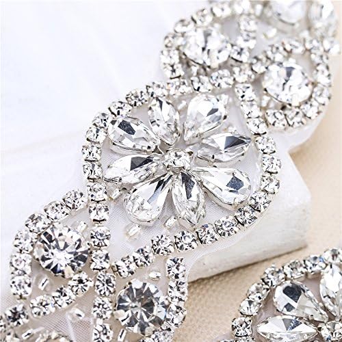 2 ADET Gelin Düğün Aplike Gümüş Kristaller Rhinestones Boncuklu kadınlar için elbise Akşam Balo Kıyafetleri