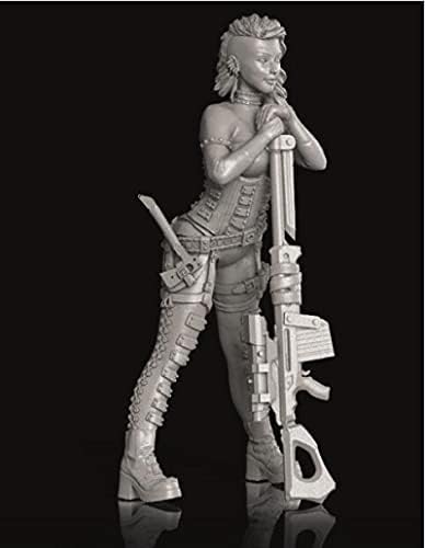 Rısjc 1:24 Reçine Modeli Ayakta Şekil Kadın Asker demonte Model seti / / N8514