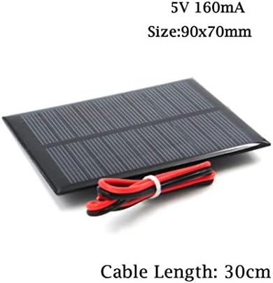 WEIJ 90mm x 70mm 5 V 160ma Poli Mini Güneş Pili Paneli Modülü ile 30 cm Kablo DIY için Şarj