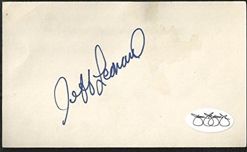 San Francisco Giants Jeff Leonard İmzalı İmza 3x5 İndeks Kartı JSA SOA N13-MLB İmzaları Kesti