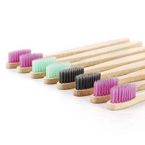 1 ADET Doğal Bambu Diş Fırçası Düz Bambu Kolu Yumuşak Kıl Diş Fırçası Yetişkin Diş Fırçası Ağız Bakımı Diş Temizleme ToolTSLM2-Black
