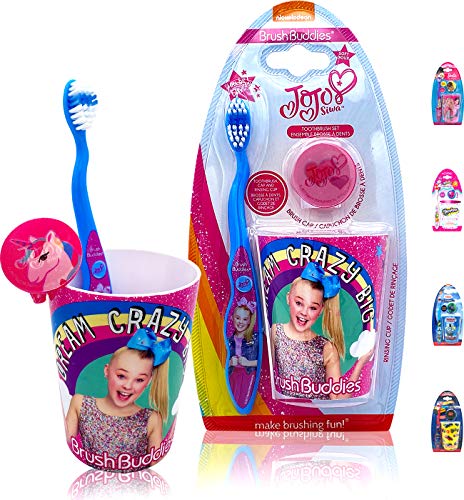 Prim Çocuk Kız Çocuk Dostu Tasarlanmış Mutlu Fırçalama Zaman Yıldız JoJo Siwa Yumuşak Kıl Diş Fırçası Deluxe Kiti, Manuel Diş