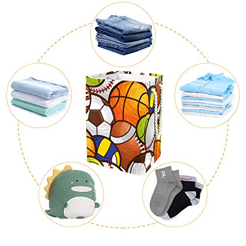 Çamaşır Sepeti Futbol Basketbol Depolama Sepeti Kolları ile Modern Dekoratif Oyuncak Sepeti Oturma Odası Yatak Odası Kreş Odası