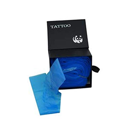 Dövme Kordon Kapakları, 100 ADET Plastik Mavi Klip Kordon Kollu Bir Kutu, Dövme Kaynağı için Dövme Klip Kordon Kapakları (Mavi)