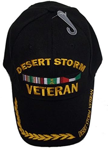 Çöl fırtınası kap Veteran siyah beyzbol altın çelenk BİZE veteriner şapka ordu deniz piyadeleri
