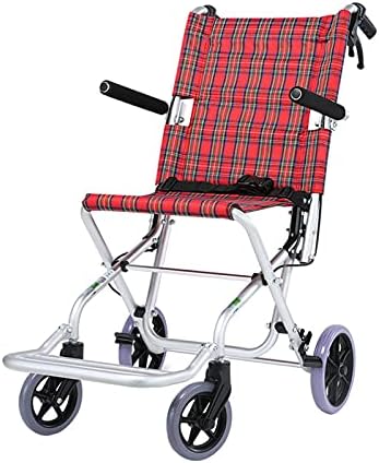 JUNKUN Hafif Taşıma Tekerlekli Sandalye tekerlekli sandalyeler Yetişkinler için Katlanabilir Sadece 7.2 KG Ağırlığında Katlanabilir
