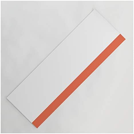 Yoga Matında Kierkegaard Tasarım Stüdyosu tarafından Society6 Yanmış Turuncu ve Beyaz Minimalist Renk Bloğu-24 x 70