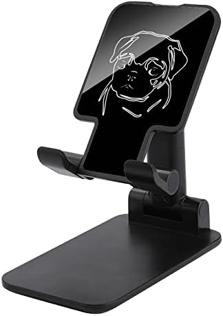 Pug Köpek Ayarlanabilir Cep telefonu standı Katlanabilir Taşınabilir Tablet Tutucu Ofis Seyahat Çiftlik Evi Siyah Tarzı