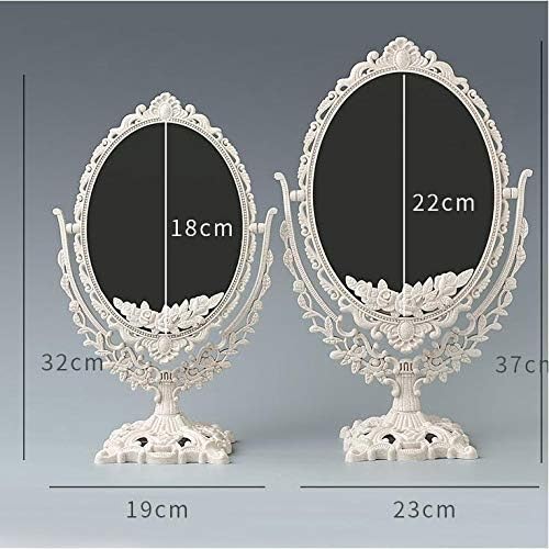 WJCCY Kadın Tezgah makyaj aynası Oval Şekilli Çift Taraflı Ayna Masası Kozmetik Ayna Yatak Odası Masa Ayna Ev için (Boyut: