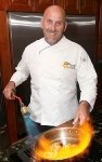 San Jamar J008BL Chef-Tex Poli Pamuklu Kurumsal Şef Ceketi, Mavi Borulu ve Kumaş Kaplı Düğme Stili, X-Large, Beyaz