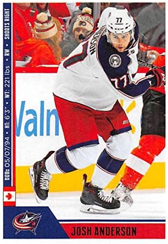 2018-19 Panini NHL Çıkartmalar 72 Josh Anderson Columbus Mavi Ceketler NHL Hokeyi Ticaret Etiket Kartı