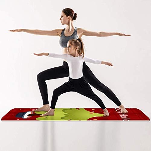 Unicey Noel Tatil Ağacı Yoga Mat Kalın Kaymaz Yoga Paspaslar için Kadın ve Kız egzersiz matı Yumuşak Pilates Paspaslar, (72x24