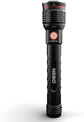 NEBO 3200-Lumen LED Şarj Edilebilir El Feneri: 4x zoom, 4 mod, su geçirmez, Darbeye dayanıklı, güç bankası-Redline Blast RC